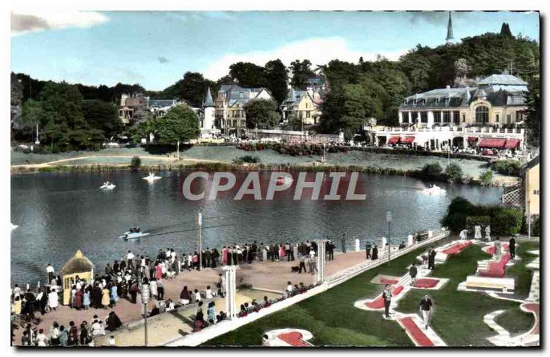 Postcard Modern Spa De Bagnoles De L & # 39Orne Un Coin Du Lac Casino And Des...