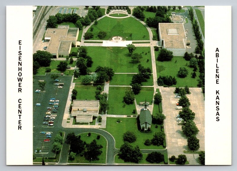 Aerial View Eisenhower Center Abilene Kansas Vintage Unposted Postcard