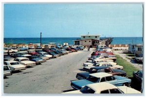 c1950 Iron Steamer Fishing Pier Site Of Old Shipwreck Morehead City NC Postcard