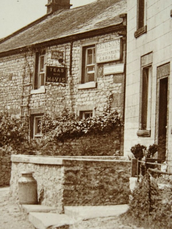 Derbyshire OVER HADDON Main Street shows Tea Room & Garage Old RP PC by R Sneath