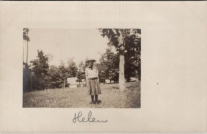 RPPC Family Outing Sweet Helen Poses for Photo c1905 Postcard B30