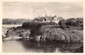 Lindholmen Sweden Cliff Residence Real Photo Antique Postcard K10983