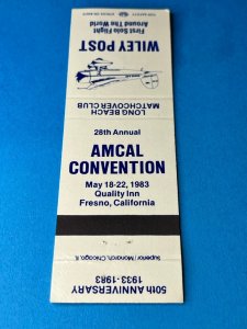 Matchbook Cover AMCAL Convention Fresno, California 1983 Wiley Post MB163
