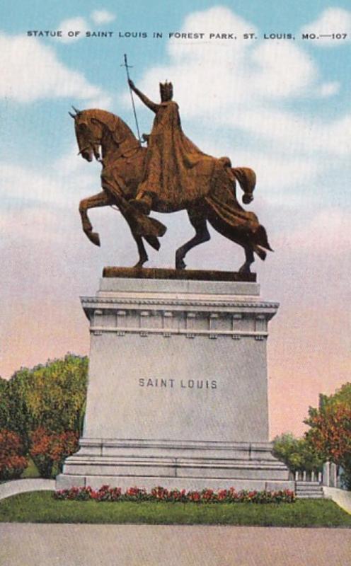 Missouri St Louis Statue Of Saint Louis In Forest Park