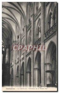 Old Postcard Coutances Triforium the Cathedral of the Great Nave