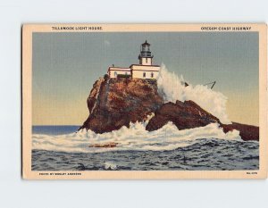 Postcard Tillamook Light House, Oregon Coast Highway, Oregon