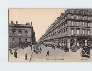 Postcard La Rue de Rivoli Paris France