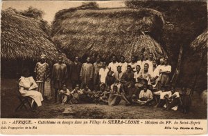 PC SIERRA LEONE, VILLAGE, MISSIONS, Vintage Postcard (b44262)