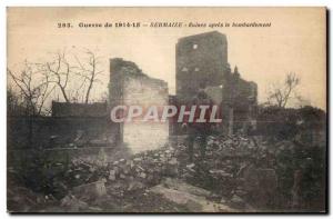 Old Postcard Sermaize War ruins after the bombing