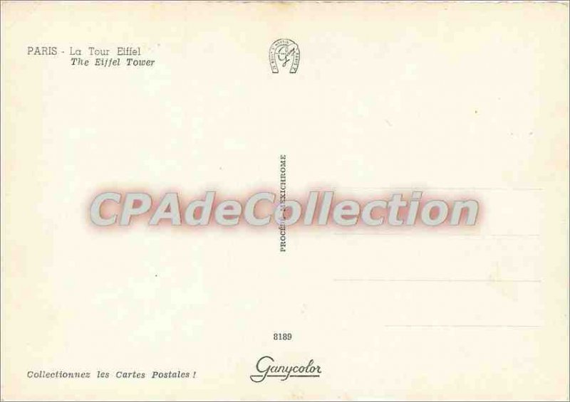 Modern Postcard Paris Eiffel Tower