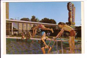 Olympic-size Pool, Seaway Hotel, Kingston, Ontario, People Swimming