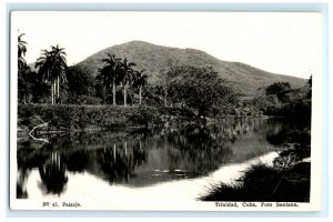 Early Rural Paisaje View Trinidad Cuba Real Photo RPPC Postcard (K14)