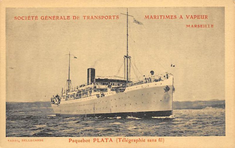 Plata French Line Ship Unused 