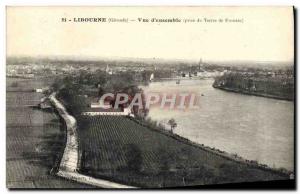 Old Postcard Libourne view D & # 39Ensemble Fronsac du Tertre taken