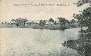 White Villa Cottages on Waterfront White Villa Kentucky 1910s postcard