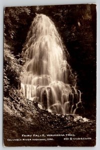 Columbia River Highway Fairy Falls Waukeena Trail Postcard M29