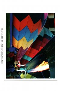 CONTINENTAL SIZE POSTCARD PREFLIGHT 28 HOT AIR BALLOONIING ALBUQUERQUE N.M.