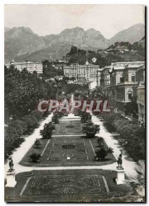 Modern Postcard The French Riviera Menton Jardins Publics Mountains of Saint ...