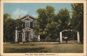 Estevan Saskatchewan River Park Hotel Vintage Postcard