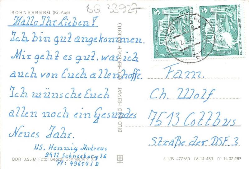 BG33927 schneeberg   real photo germany