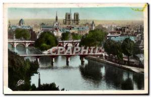 Old Postcard Paris Vue Generale de la Cite Notre Dame