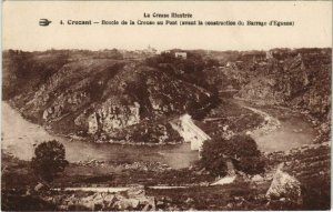 CPA CROZANT Boucle de la Creuse au Pont - Construction du Barrage (1143722)