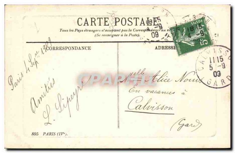 Paris Old Postcard Bastille Square July Column