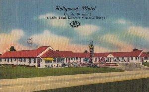 Postcard Hollywood Motel New Castle DE