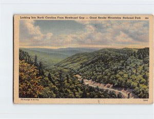 Postcard Looking Into North Carolina From Newfound Gap, North Carolina