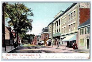 1908 Main Street East Store Exterior Building Greenwich Rhode Island RI Postcard