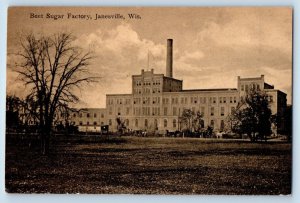Janesville Wisconsin WI Postcard Beet Sugar Factory Building Exterior View 1907