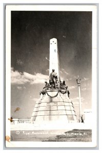Rizal Monument Luneta Park Manila Phillppines RPPC Real Photo Postcard