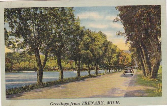 Michigan Greetings From Trenary 1941