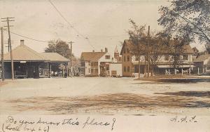 Shirley MA Railroad Station Train Depot in 1907 RPPC Postcard