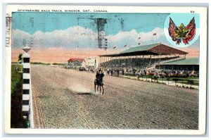 1929 Devonshire Race Track Windsor Ontario Canada Vintage Posted Postcard