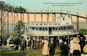 Postcard C-1910 Oregon Portland Amusement Roller coaster Scheiner OR24-1427