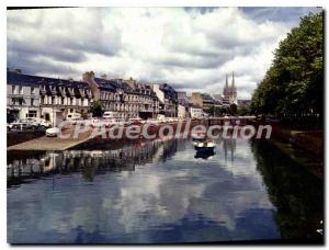 The Modern Postcard Britain colors Quimper Odet at high tide