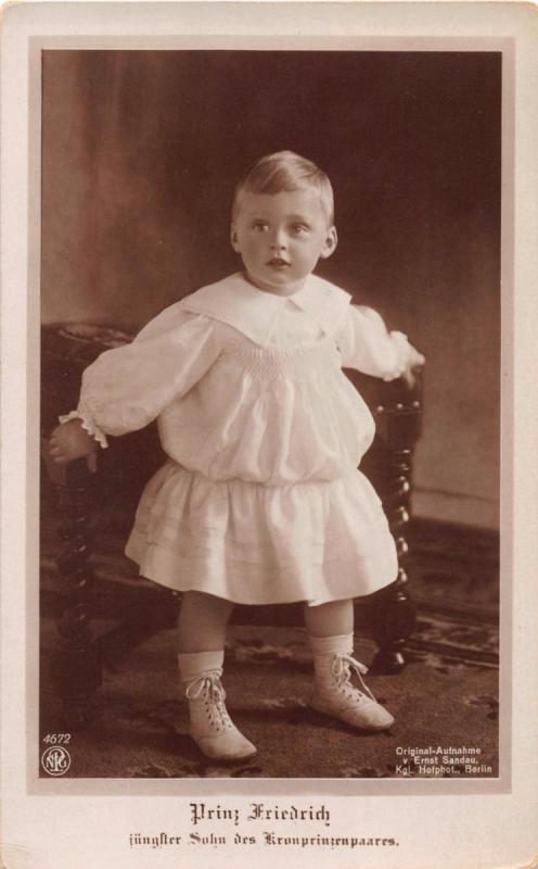 PRINZ FRIEDRICH WHEN BABY ~DRESS~ROYALTY POSTCARD