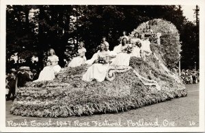Royal Court 1947 Rose Festival Portland OR Oregon Unused RPPC Postcard F21