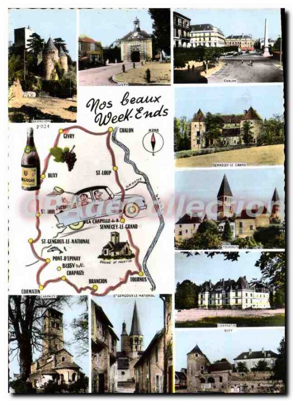 Modern Postcard Our beautiful Week Ends Chalon