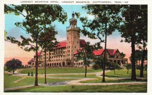 Vintage Postcard 1930's View of Lookout Mountain Hotel Chattanooga Tennessee TN