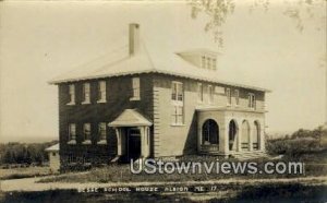 Real Photo, Besse School House - Albion, Maine ME  