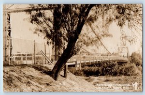 Reynosa Tamaulipas Mexico Postcard International Bridge 1958 Vintage RPPC Photo