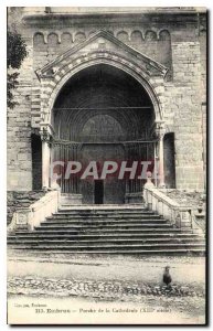 Postcard Old Embrun Porch of the Cathedral