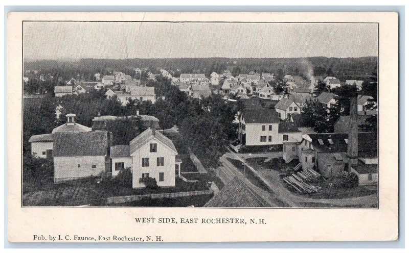 c1905 West Side Village Road Trees Wood East Rochester New Hampshire NH Postcard