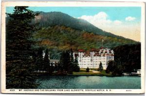 Mt. Abenaki, Balsams from Lake Gloriette, Dixville Notch NH Vintage Postcard Y03