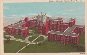 Iowa Iowa City Aerial View University Hospital Curteich