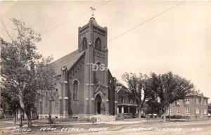 C90/ Hebron Nebraska Real Photo RPPC Postcard 1945 Sacred Heart Catholic Church