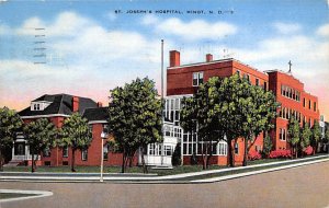 St. Joseph's Hospital, Minot, ND, USA 1942 light postal marking on front