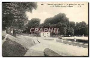 Postcard Old Saint Cloud Basin 24 jets and grid Carrieres